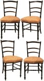 Set of Four French Antique Napoleon III Side Chairs