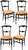 French Antique Napoleon III Side Chairs
