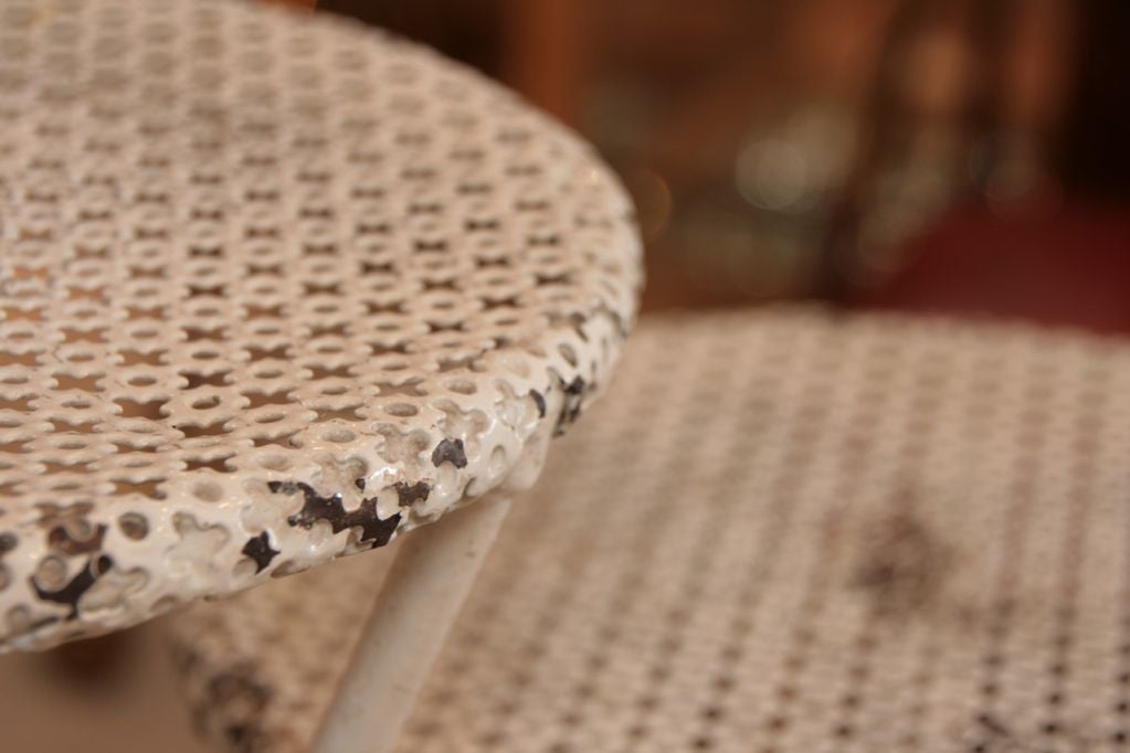 Set of Four French Metal Plant Stands by Mathieu Mategot