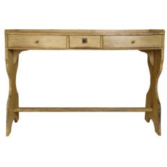 French Antique Solid Fir Console Table from the Alps