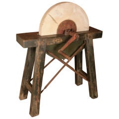 Vintage French Art Deco Period Sharpening Wheel