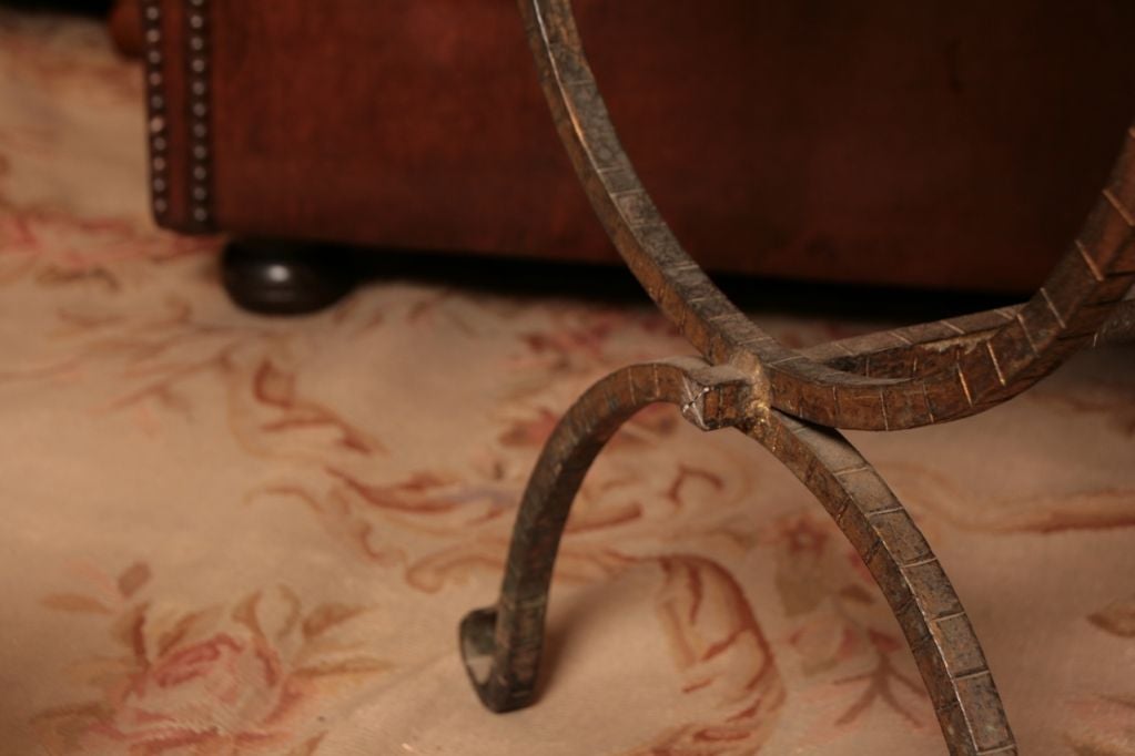 Spanish Art Deco Period Gilded Iron Bench