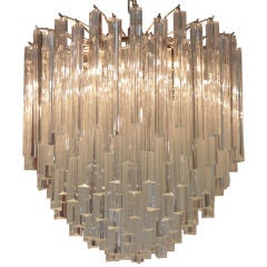 Vintage Italian Murano Crystal Glass Chandelier