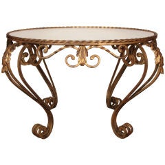 French Gold Leafed Iron Coffee Table