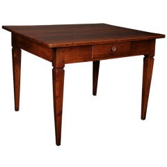 Antique French Directoire Walnut Farm Table