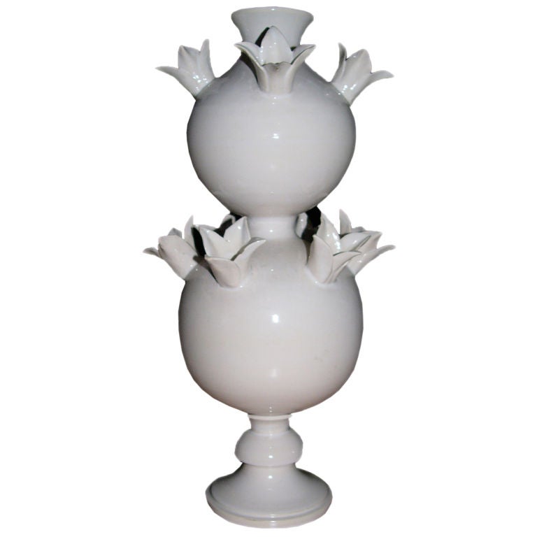 FRENCH 1940'S TULIP VASE by Jean Roger, Paris