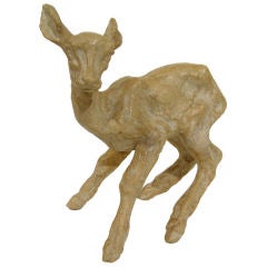 Vintage ITALIAN 1940
S TERRACOTTA DEER SCULPTURE by Zaccagnini, Firenze