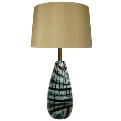 ITALIAN GLAZED POTTERY LAMP by Ceramiche San Polo, Venice