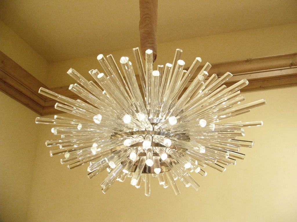 AUSTRIAN 60'S CRYSTAL STARBURST CHANDELIER by Bakalowits & Sohne