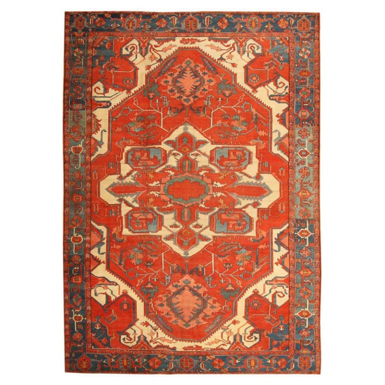 Antique Heriz Serapi Rug