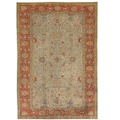 Antique Silk Hereke Rug