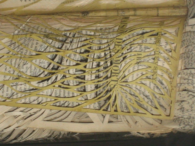Shredded Book "Maison du Mort" Sculpture