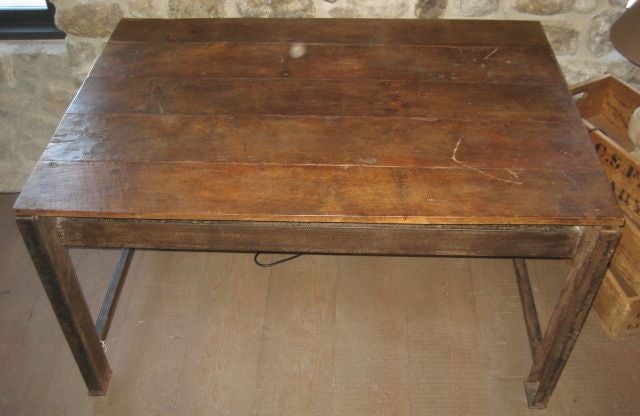 French Vintage Industrial Work Table