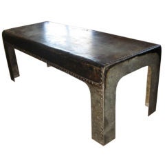 Vintage Riveted Iron Table