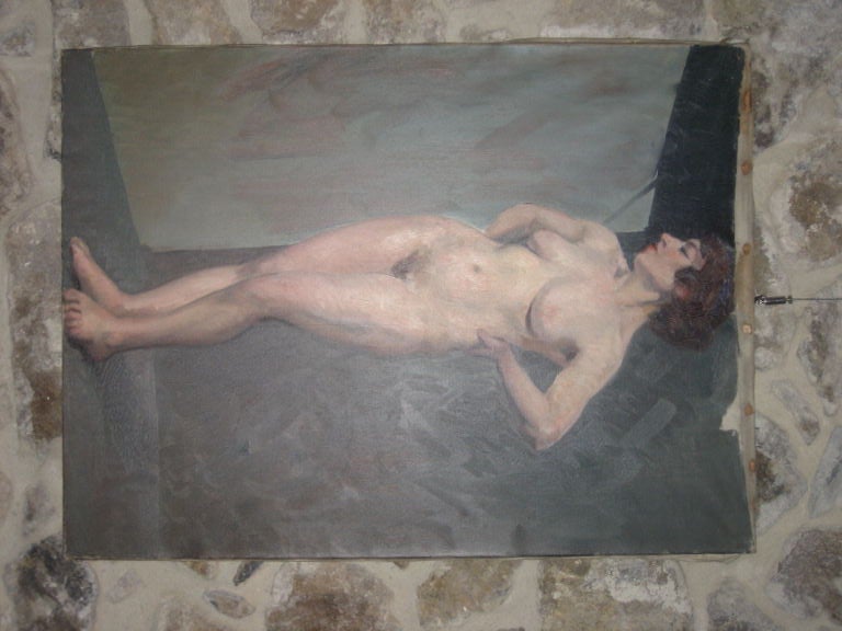 Vintage Female Nude Standing Pose