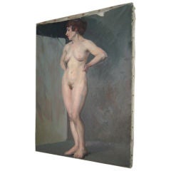 Vintage Female Nude Standing Pose