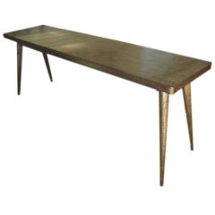 Vintage  Metal Console Bois