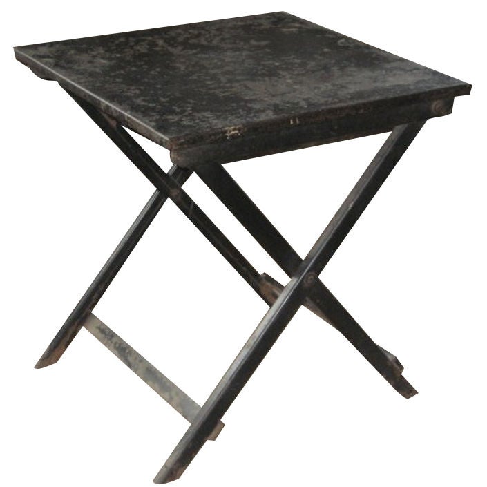 Vintage Metal Folding Table at 1stDibs antique metal folding table