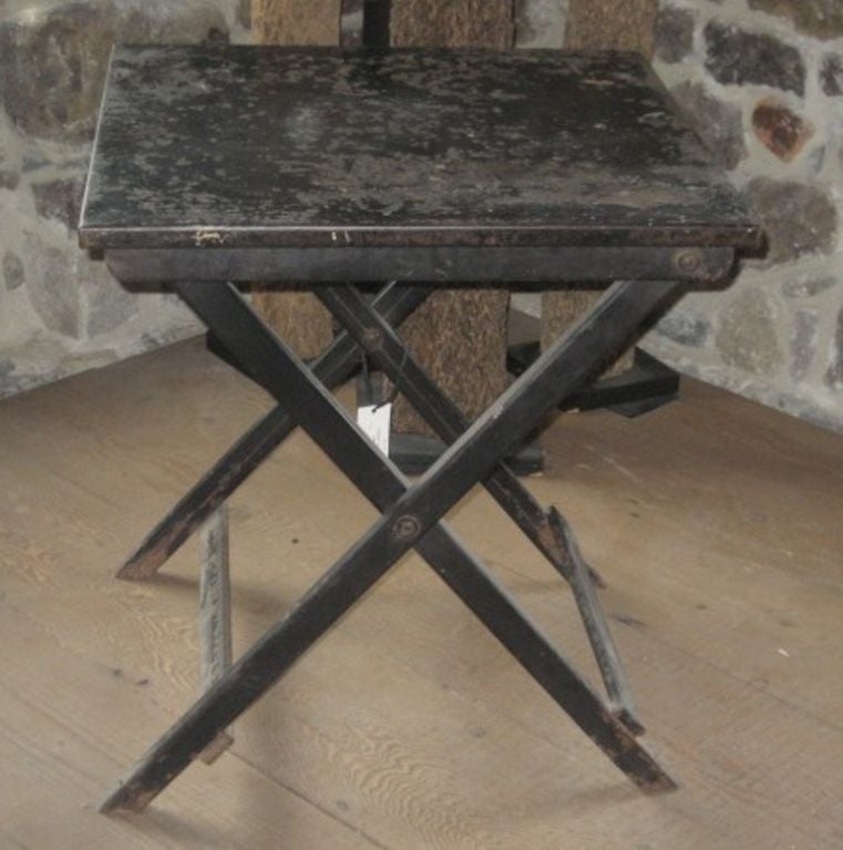 Vintage Metal Folding Table at 1stDibs antique metal folding table