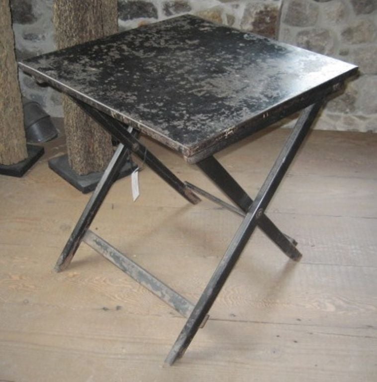Vintage Metal Folding Table at 1stDibs antique metal folding table