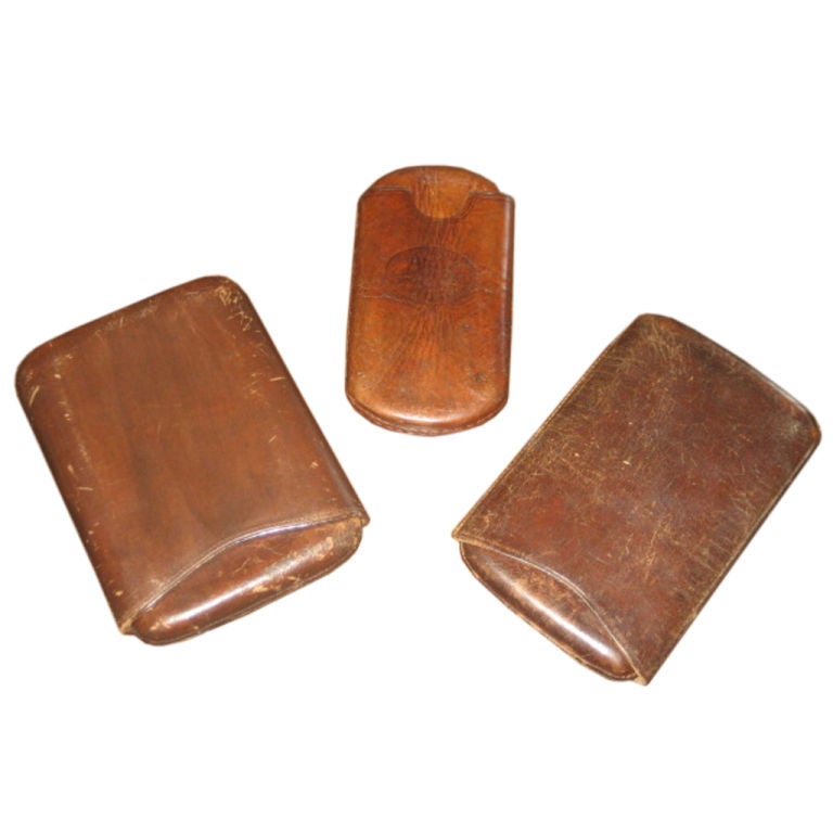 Vintage Leather Cigar Cases