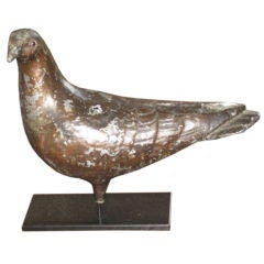 Antique Zinc Bird Sculpture