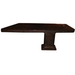 Vintage Riveted Pedestal Desk 8