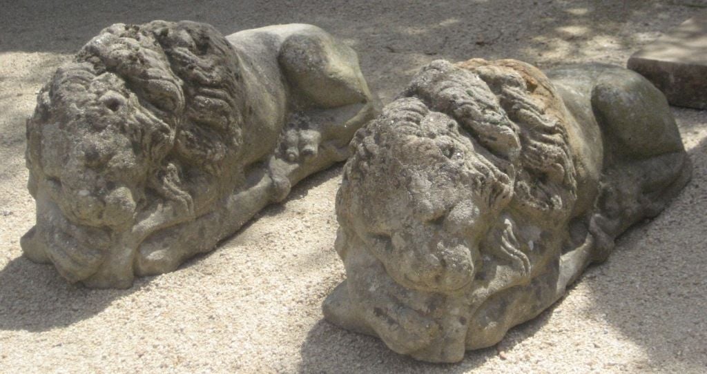 Pair of Stone Lions