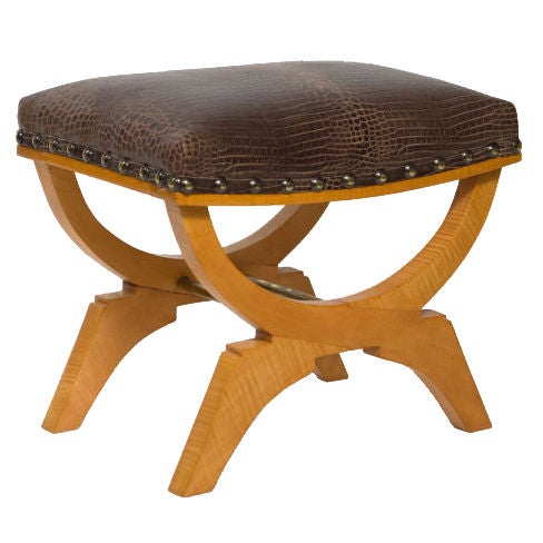 Single Stool Attributed to Andre Arbus For Sale
