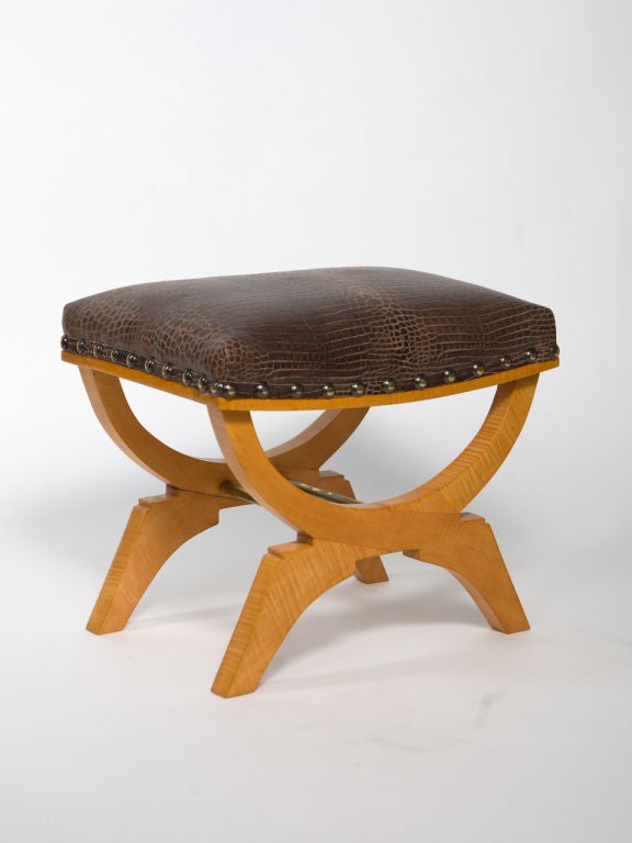 Single Stool Attributed to Andre Arbus For Sale 1