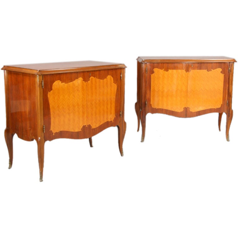 Pair of French Style Commodes For Sale at 1stdibs