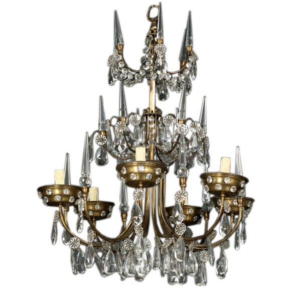 Jansen Crystal Chandelier For Sale