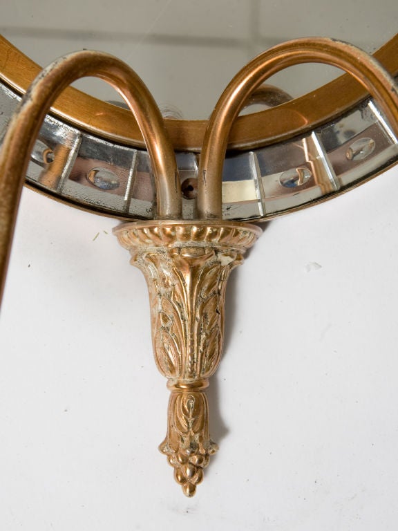 Pair of Deco Mirror Sconces In Good Condition In New York, NY