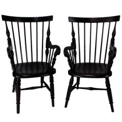 Antique Pair of Jamaican Windsor Arm Chairs