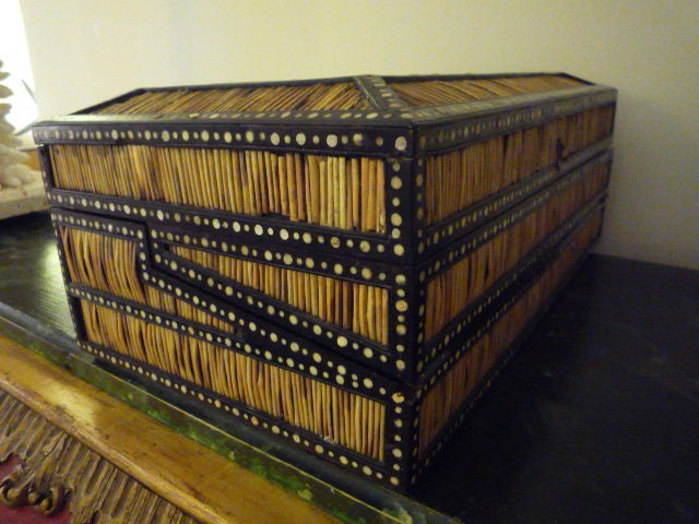 Very Large Anglo Indian 19th C. Quill Lap Desk