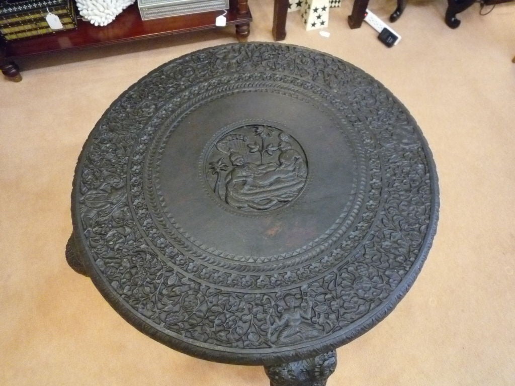 Anglo Indian Table with Elephant Heads 1