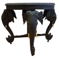Antique Anglo Indian Table with Elephant Heads