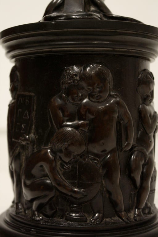 Mercury and Fortuna bronze sculptures 1