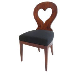 Biedermeier Side Chair With Heart-Shaped Backing