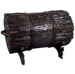 A Black Forest  Storage Box in the Form of a Bundle of Logs.