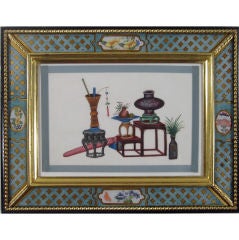 A Set of Six China Trade Pith Paper Pictures of Furniture