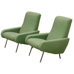 Jean Prevost French Fifties Pair of Lounge Chairs