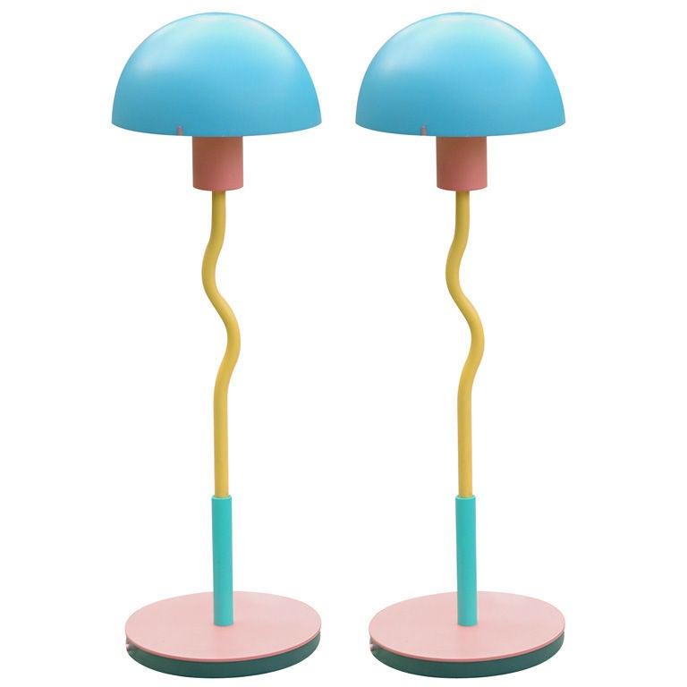 Memphis Period Pair of Table Lamps by Products of London