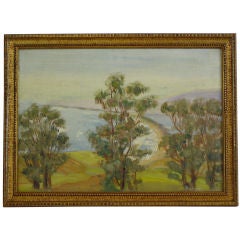 Vintage 1940 California Coastal Scene