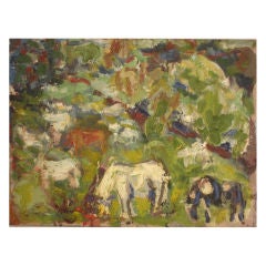 California Expressionist Landscape with Horses
