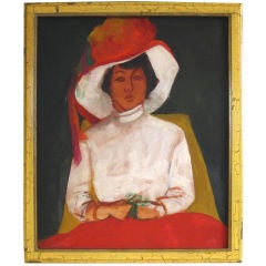 Mid Century Seated Female Portrait