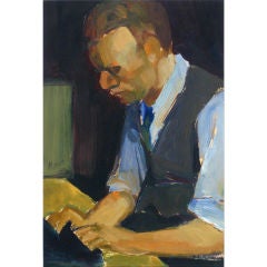 Clyde F. Seavey Oil Male Portrait, 1927