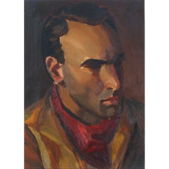 Clyde F. Seavey Oil Male Portrait, 1932