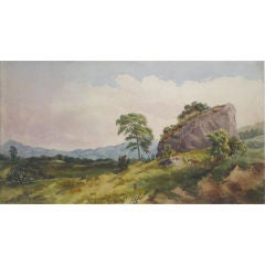 1800s European Watercolor Scene by James Ramsay