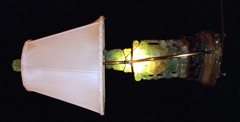 20th Century Antique Jadeite Lamp